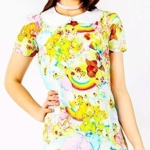 COPY - IRON FIST WOMENS SPRING FLING CARE BEARS GIRLY TOP Small NWT
